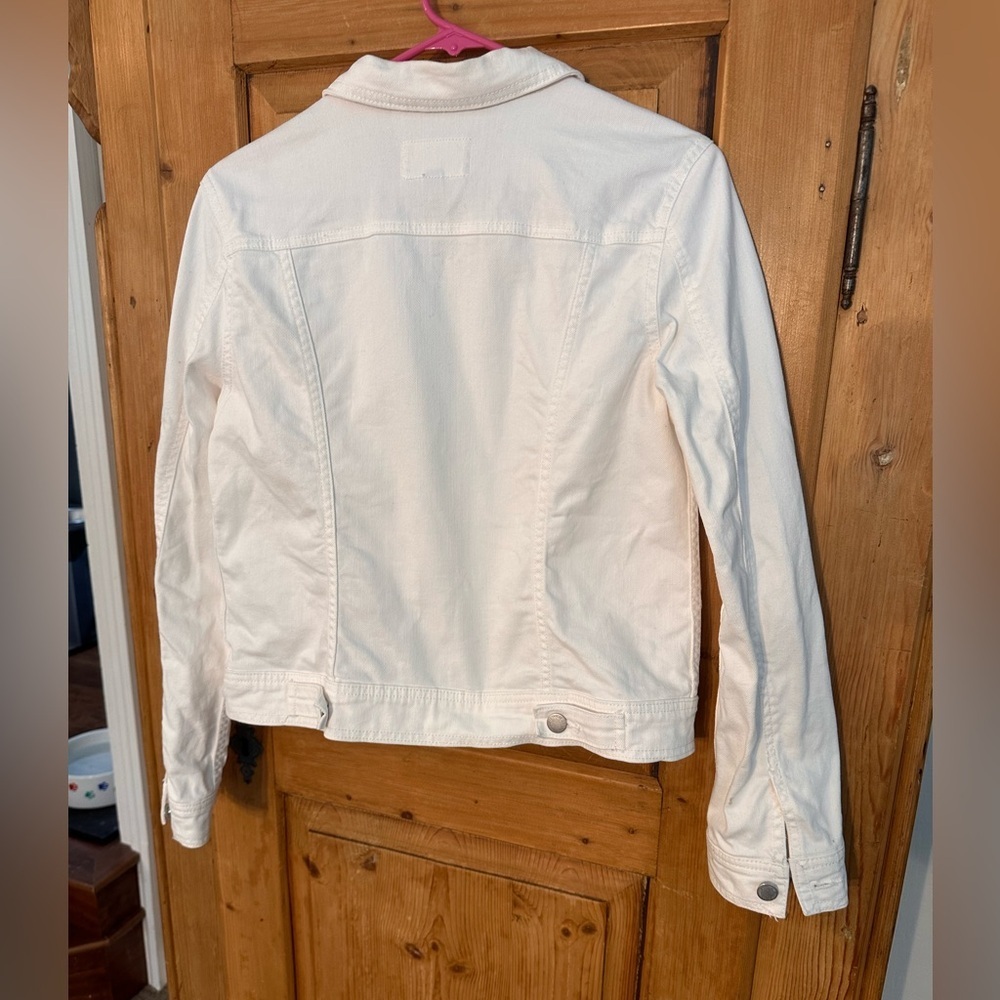 Universal Thread White Denim Jacket Size Small Cl… - image 2
